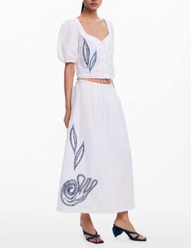 Blusa Desigual floral blanco