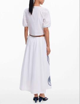 Blusa Desigual floral blanco