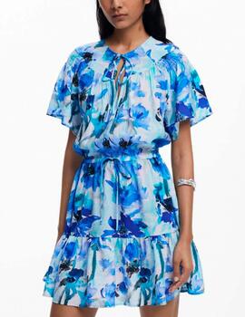 Vestido Desigual estampado azul