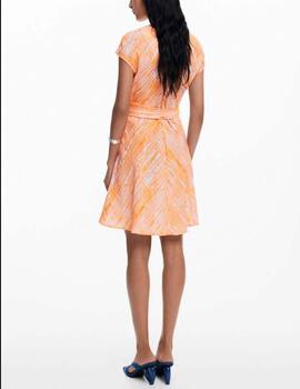 Vestido Desigual estampado naranja