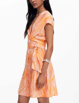 Vestido Desigual estampado naranja