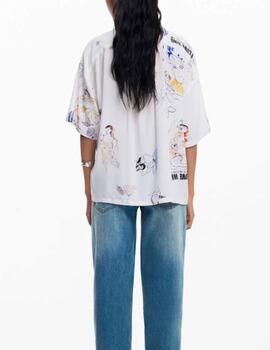 Camisa Desigual loose fit blanco