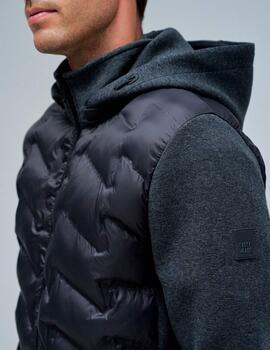 Chaqueta Salsa acolchada combinada marino