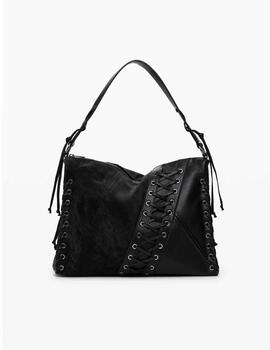 Bolso Desigual tiras cruzadas negro