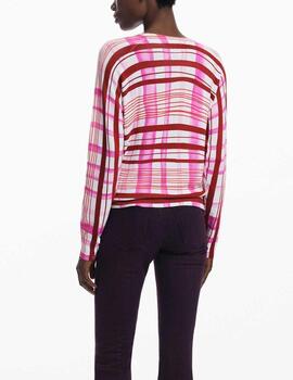 Jersey Desigual rayas fucsia