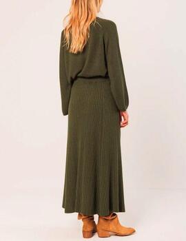 Falda Indi&Cold canalé khaki