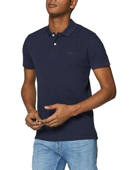 Polo Esprit piqué manga corta marino