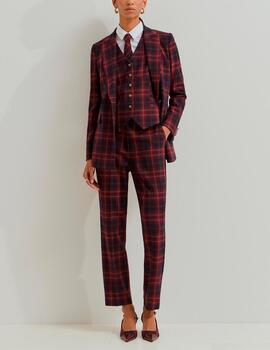 Blazer Lion of Porches cuadros burdeos