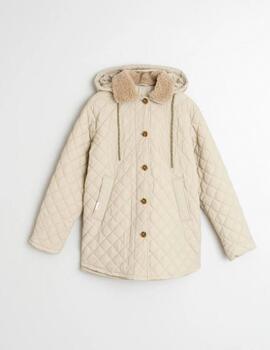 Abrigo Indi&Cold acolchado crema