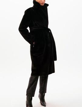 Abrigo Lola Casademunt largo reversible negro