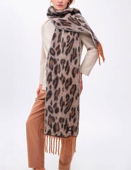 Bufanda Lola Casademunt animal print flecos