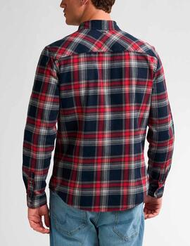 Camisa Petrol cuadros rojo