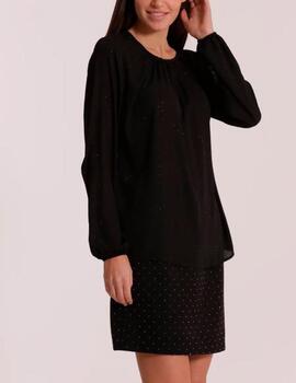 Blusa Mimi Mua strass negro