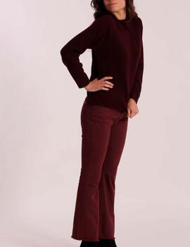 Pantalón Mimi Mua cropped flare burdeos