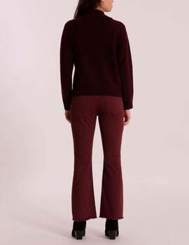 Pantalón Mimi Mua cropped flare burdeos