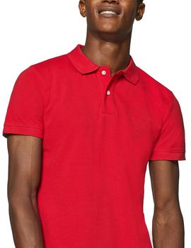 Polo Esprit piqué manga corta rojo