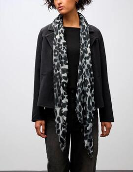 Bufanda Street One print animal gris
