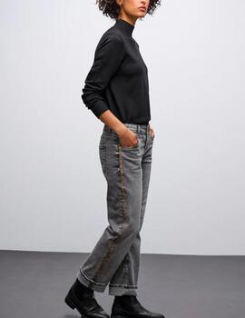 Pantalón vaquero Street One cinta gris