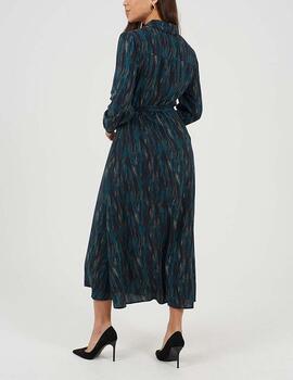 Vestido Brave Soul estampado camisero