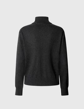 Jersey Pepe Jeans cuello vuelto negro
