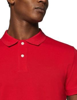 Polo Esprit piqué manga corta rojo