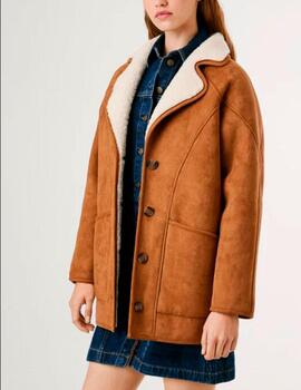 Abrigo Pepe Jeans borreguillo camel