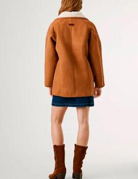 Abrigo Pepe Jeans borreguillo camel