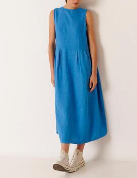 Vestido Indi&Cold multiposición lino azul