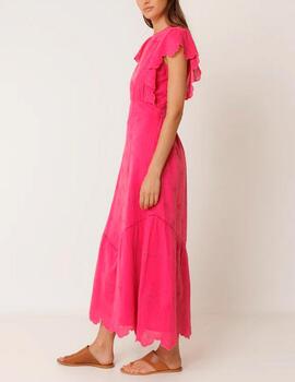 Vestido Indi&Cold espalda abierta fresa