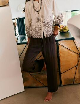 Pantalón Indi&Cold fluido chocolate