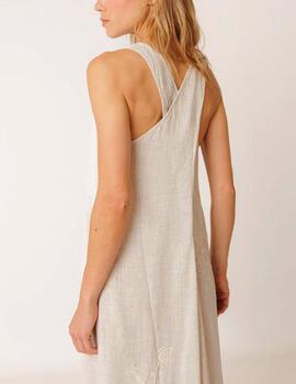 Vestido Indi&Cold bordado crudo