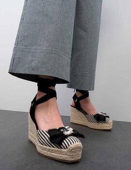 Sandalias Lola Casademunt cuña rayas