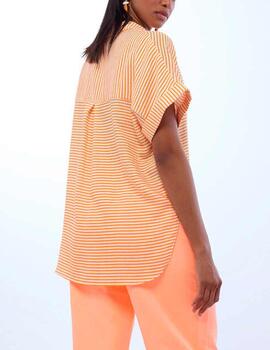 Camisa Lola Casademunt rayas naranja