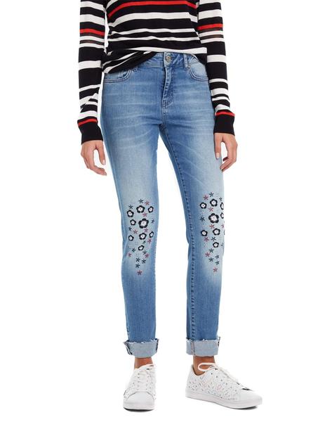 Pantalon online vaquero desigual