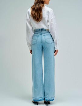 Pantalón vaquero Salsa wide leg azul