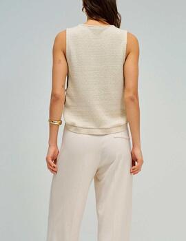 Top Salsa lúrex beige