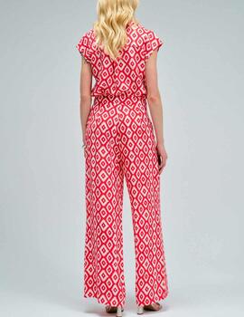 Pantalón Salsa estampado rojo