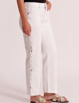 Pantalón vaquero Mimi Mua tachuelas blanco