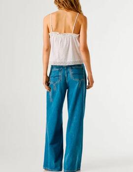Top Pepe Jeans tirantes blanco