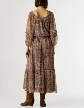 Vestido Pepe Jeans estampado marrón