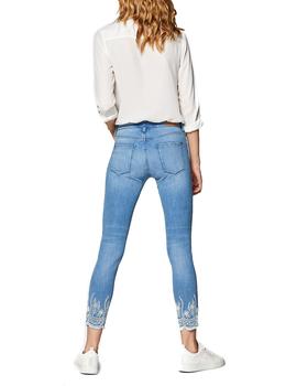 Pantalón vaquero Esprit skinny bordados azul