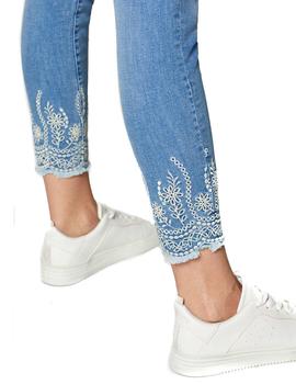 Pantalón vaquero Esprit skinny bordados azul