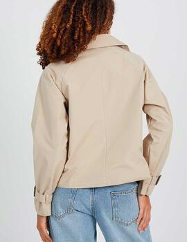 Gabardina Brave Soul corta beige