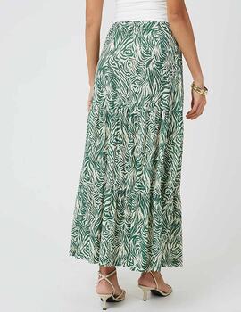 Falda Brave Soul estampada verde