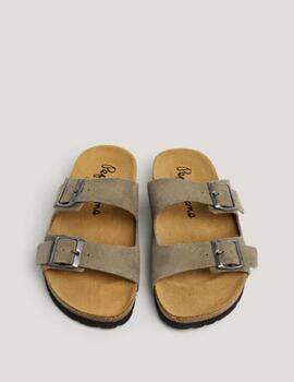 Sandalias Pepe Jeans ante doble hebilla