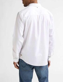 Camisa Petrol lino blanco