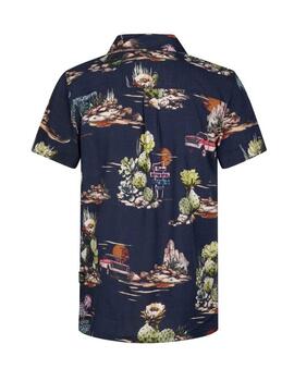 Camisa Petrol estampada marino