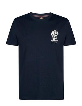 Camiseta Petrol estampada marino