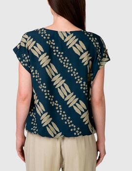 Camiseta Massana estampada azul