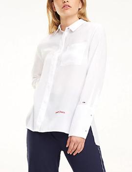 Camisa Tommy Jeans oversize blanco